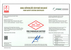 FSSC 22000 FOOD SAFETY MANAGEMENT SYSTEM - AKSARAY