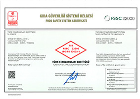 FSSC 22000 FOOD SAFETY MANAGEMENT SYSTEM - KARACABEY